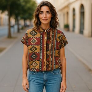 Vintage Connections Southwest Short Sleeve Shirt